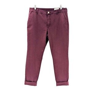 Cosmic Blue Love Maroon Red Dark Wash Mid Rise Cuffed Ankle Jeans 12P 32x24